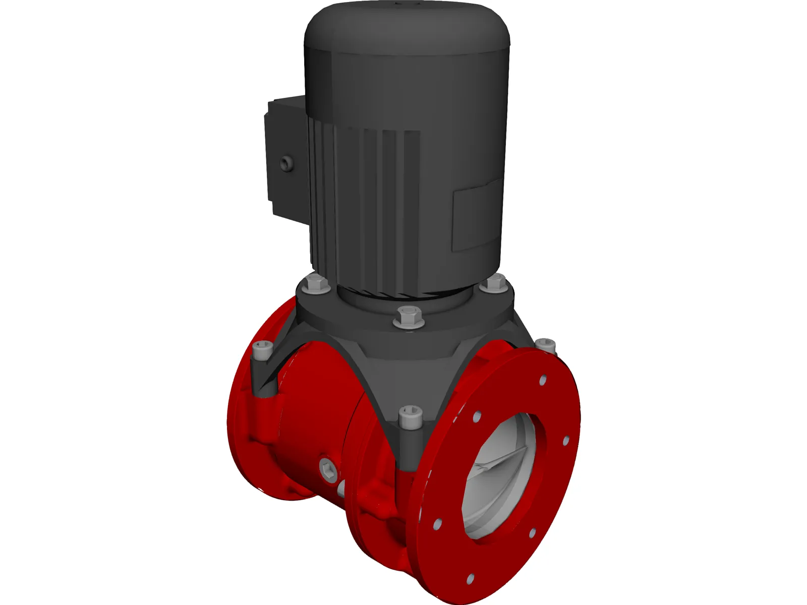 Screw Pump and Motor 3D Model main preview