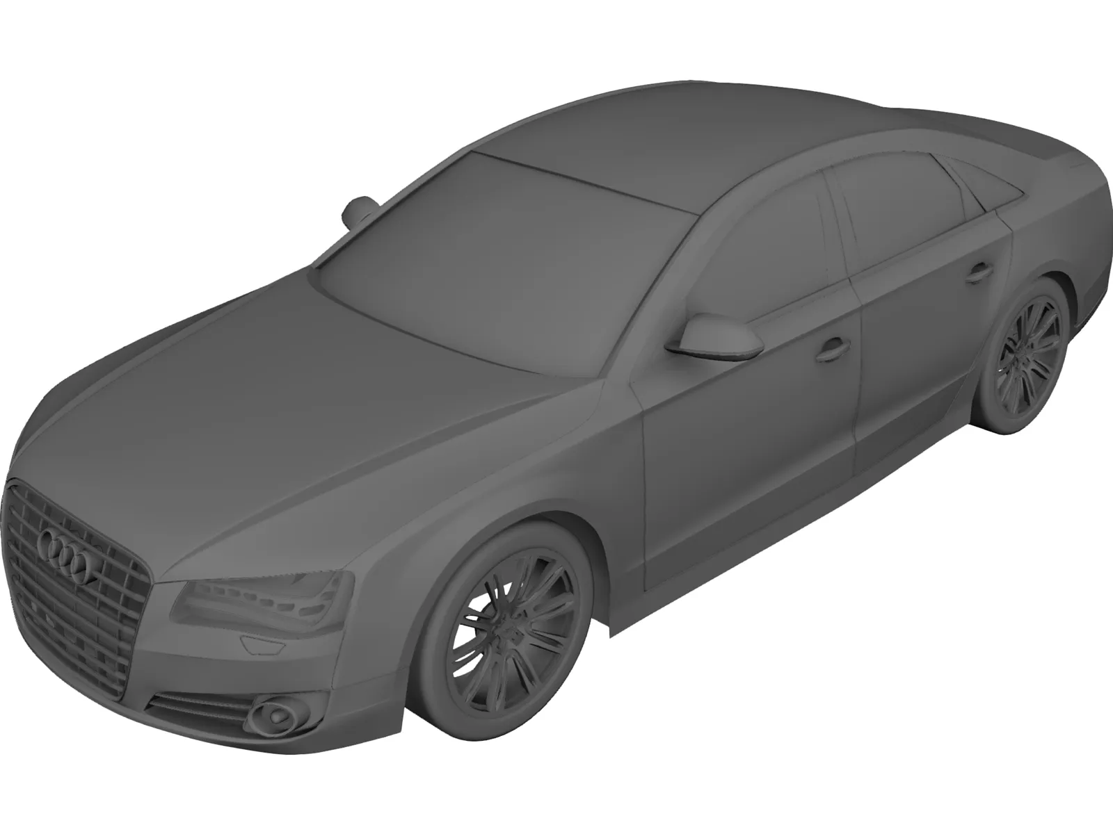 Audi A8 (2010) 3D Model main preview