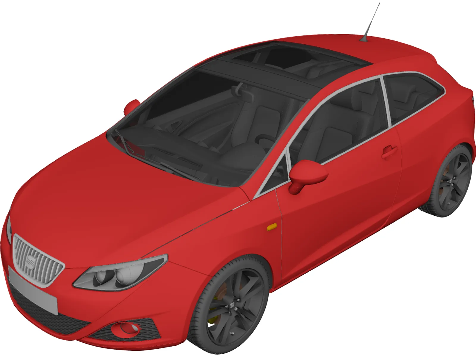 Seat Ibiza (2008) 3D Model main preview