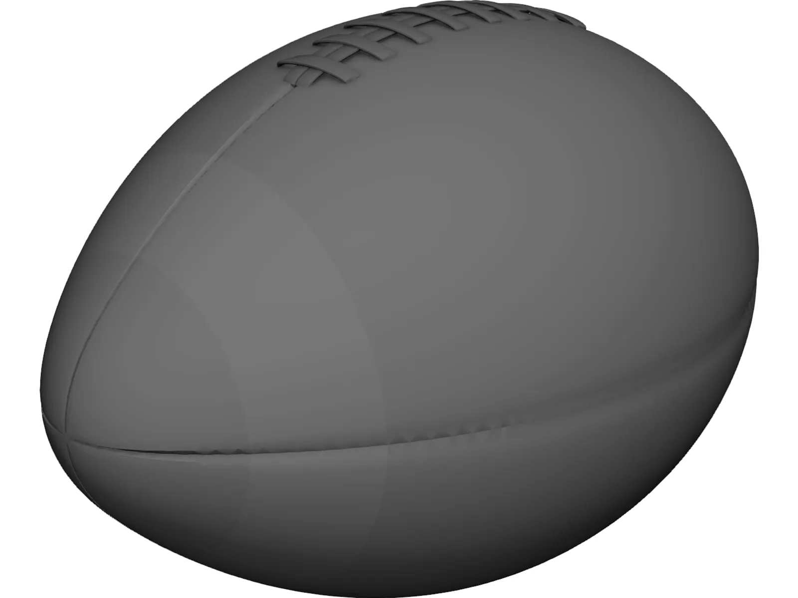 American Football Ball 3D Model main preview