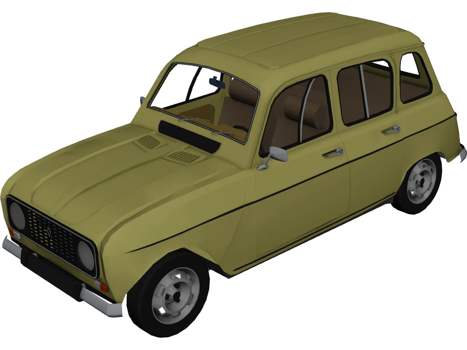 Renault 4 3D Model main preview