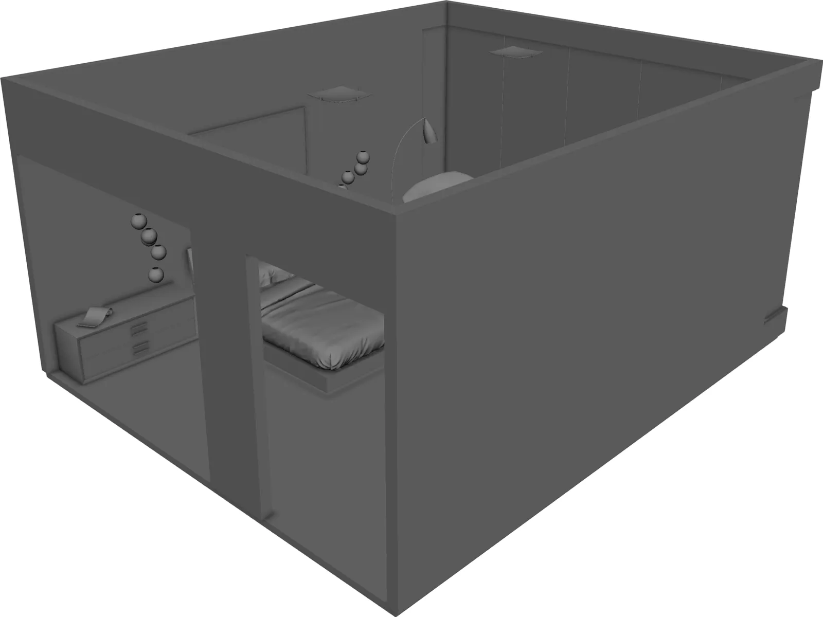 Bedroom 3D Model main preview