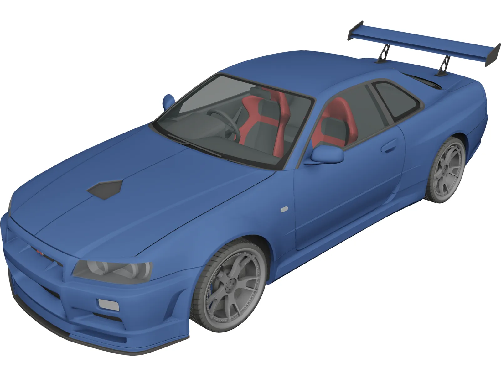 Nissan Skyline GT-R 3D Model main preview