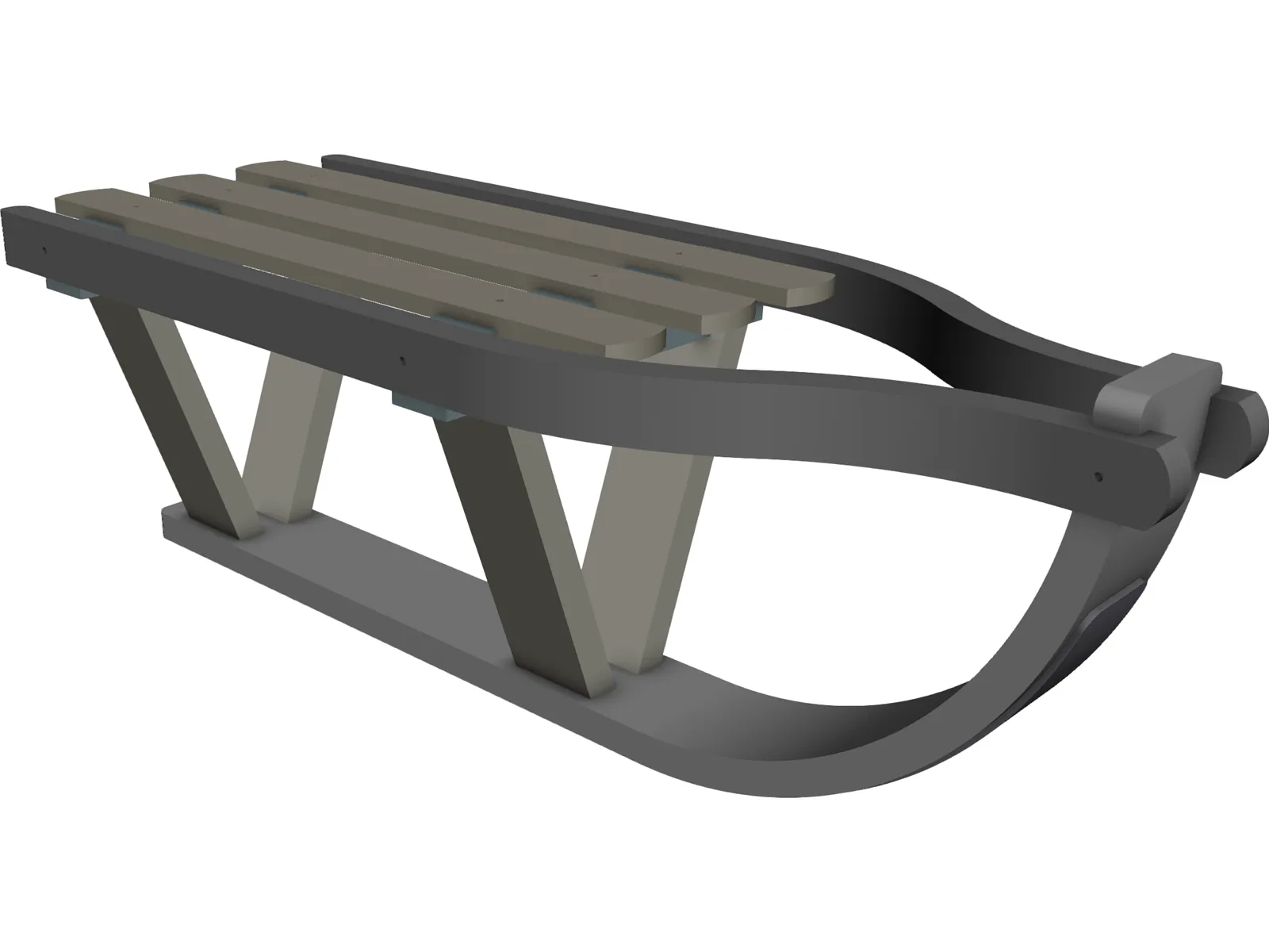 Sport Sledge 3D Model main preview
