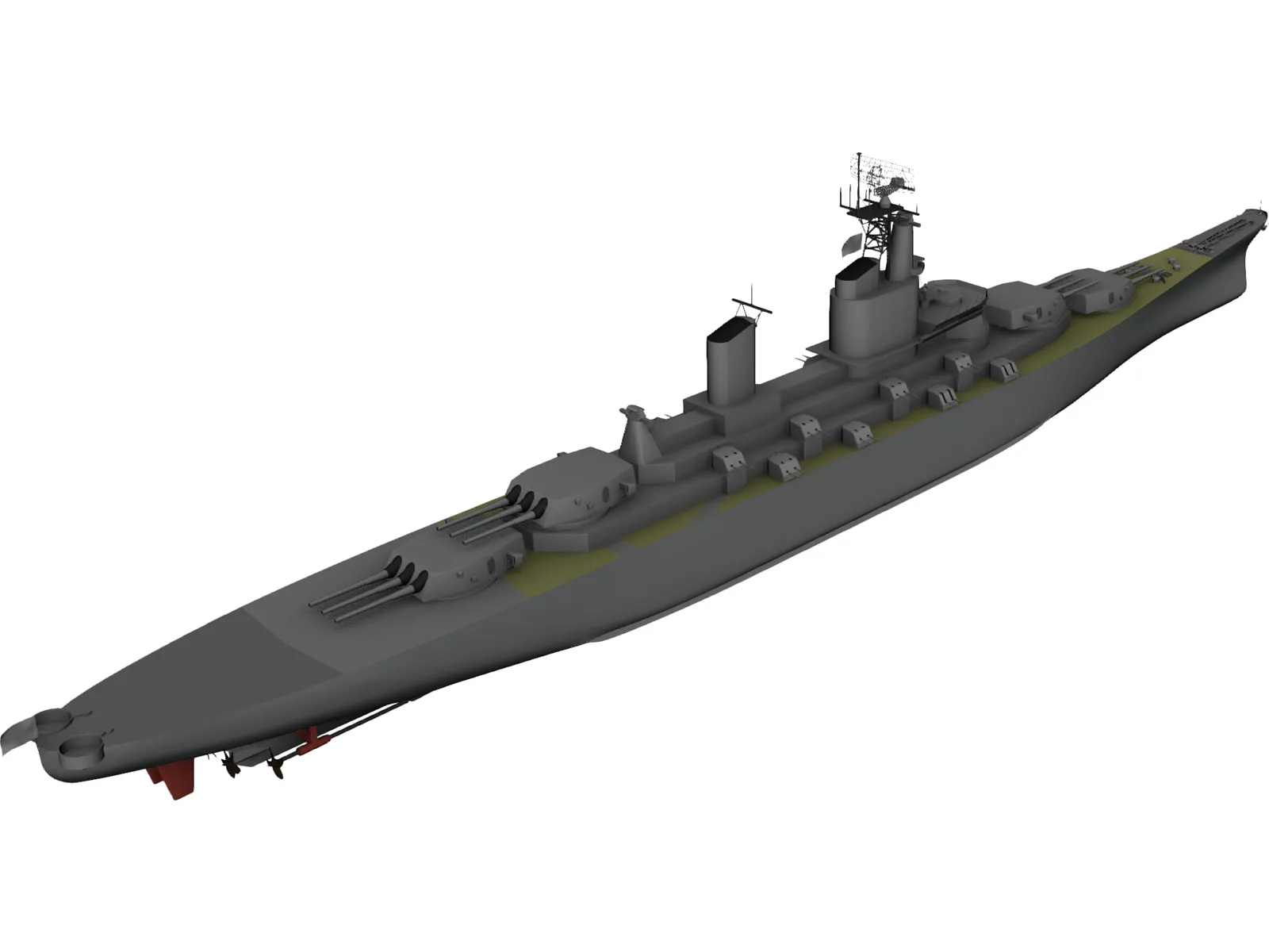 USS Montana 3D Model main preview