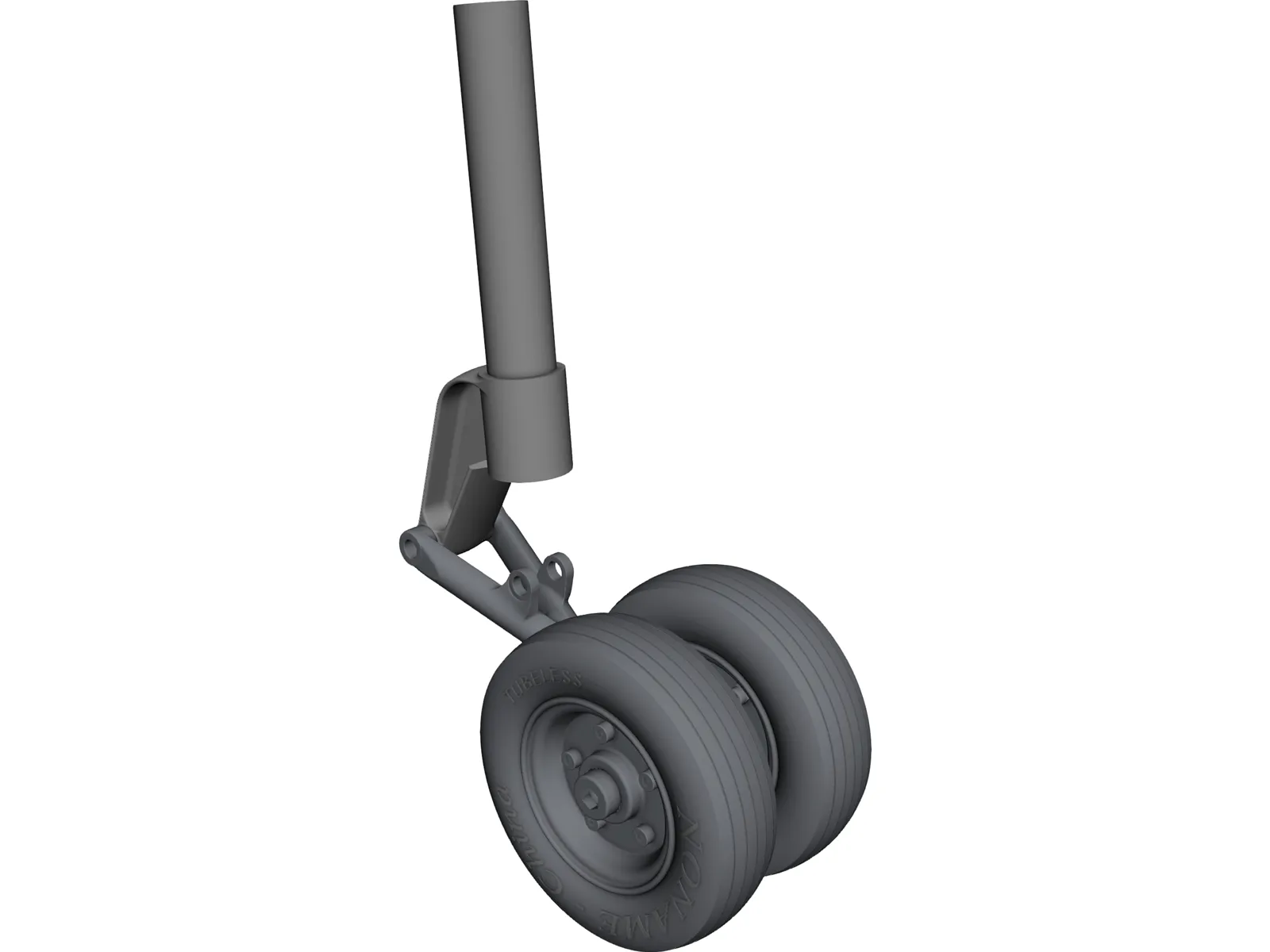 Embraer 121 Aircraft Nosegear 3D Model main preview