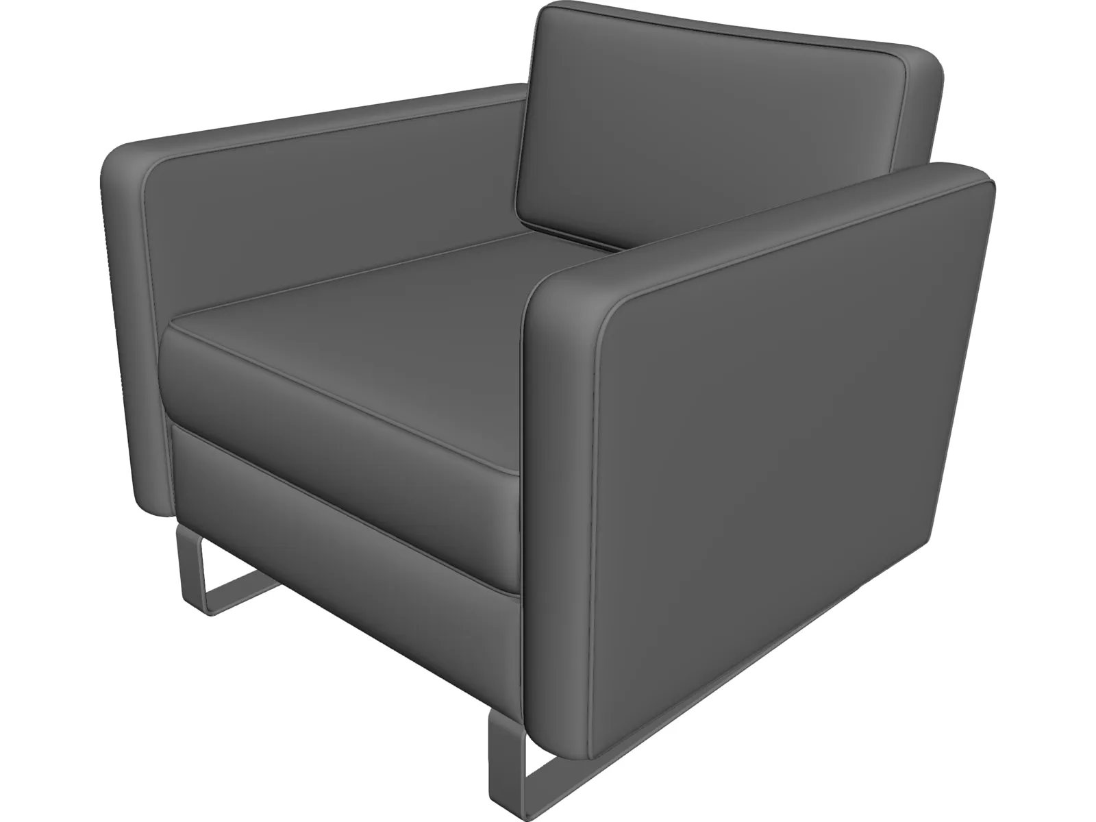 Armchair 3D Model main preview