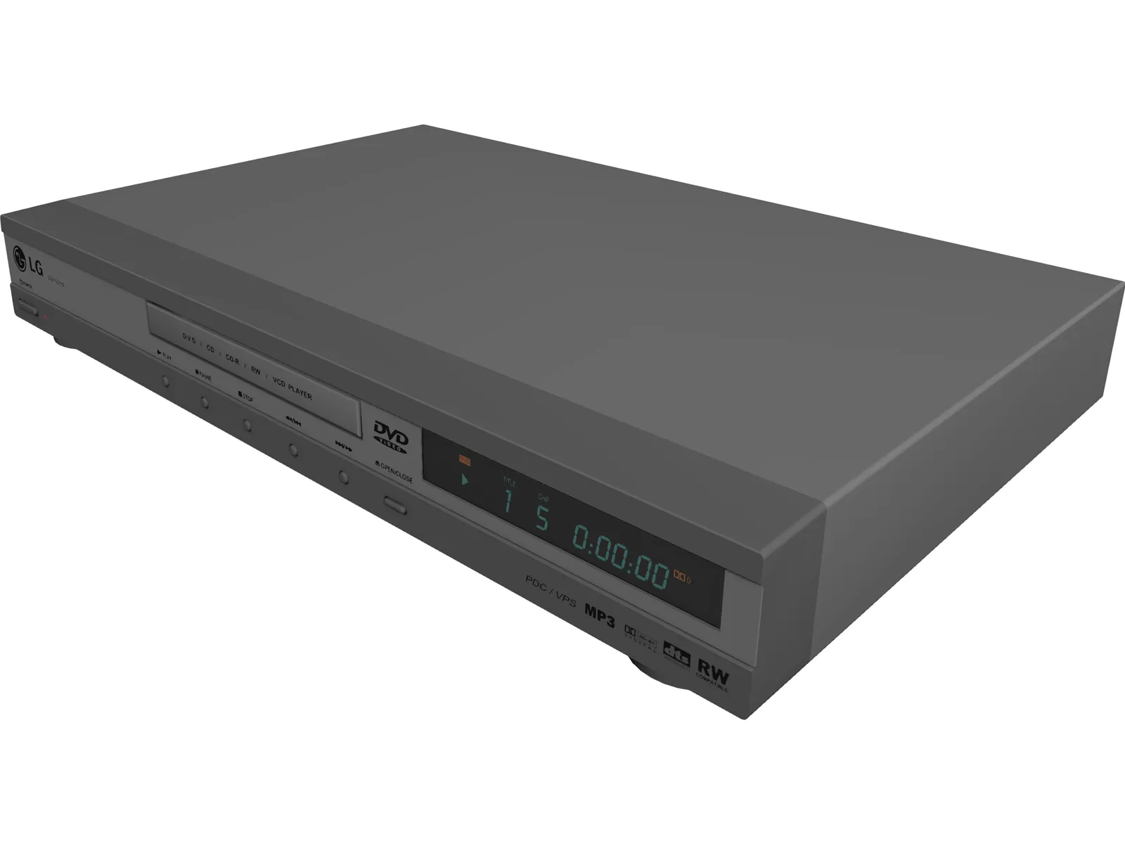 LG DVD Player 3D Model main preview