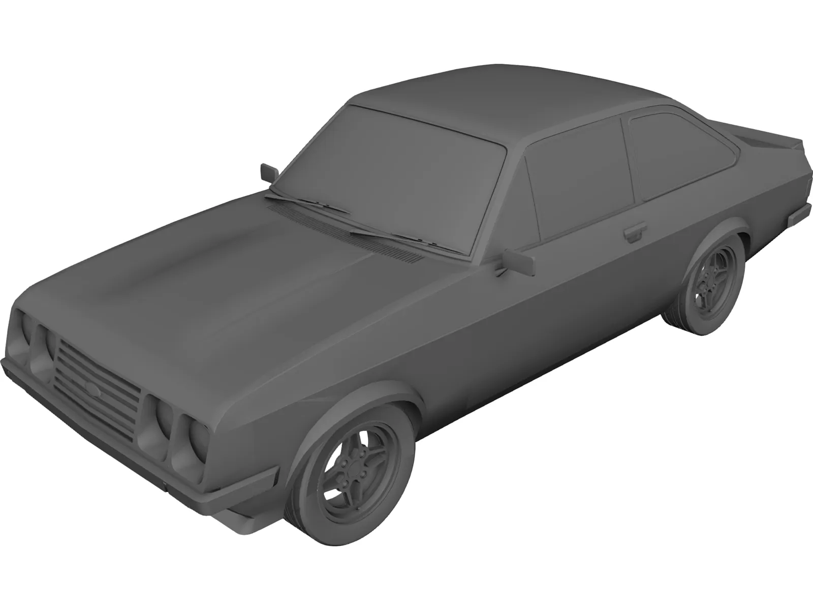 Ford Escort MK2 3D Model main preview