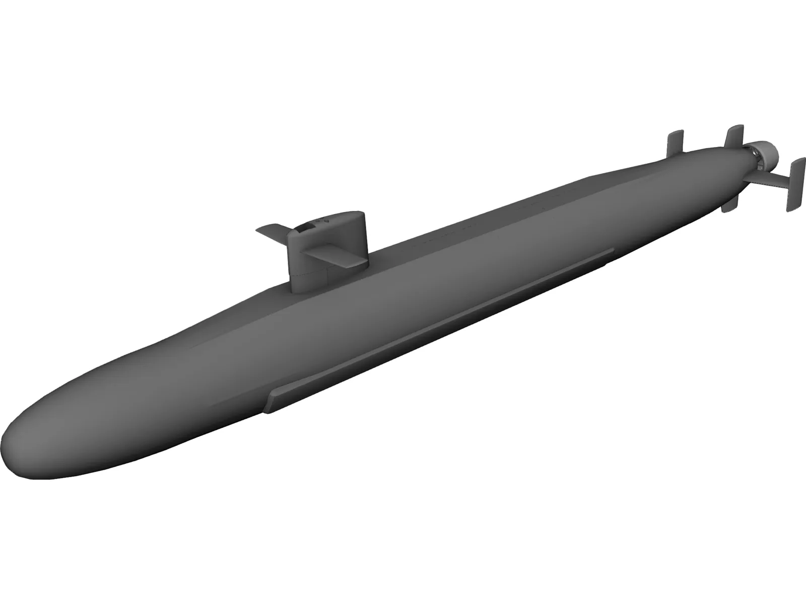 Le Triomphant class Missile Submarine 3D Model main preview