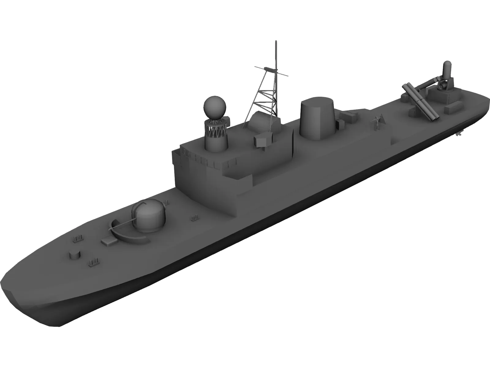 As-Siddiq class missile boat 3D Model main preview