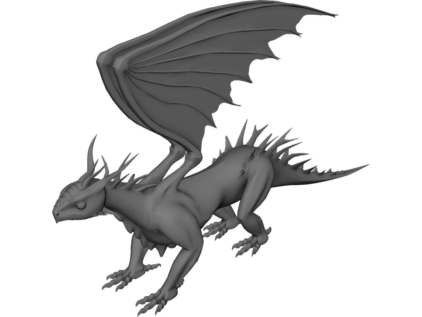 Dragon 3D Model main preview