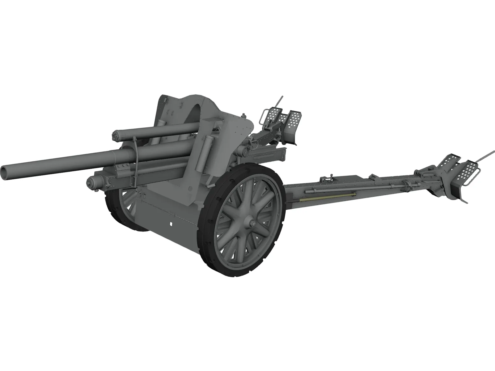 Light Field Howitzer 3D Model main preview