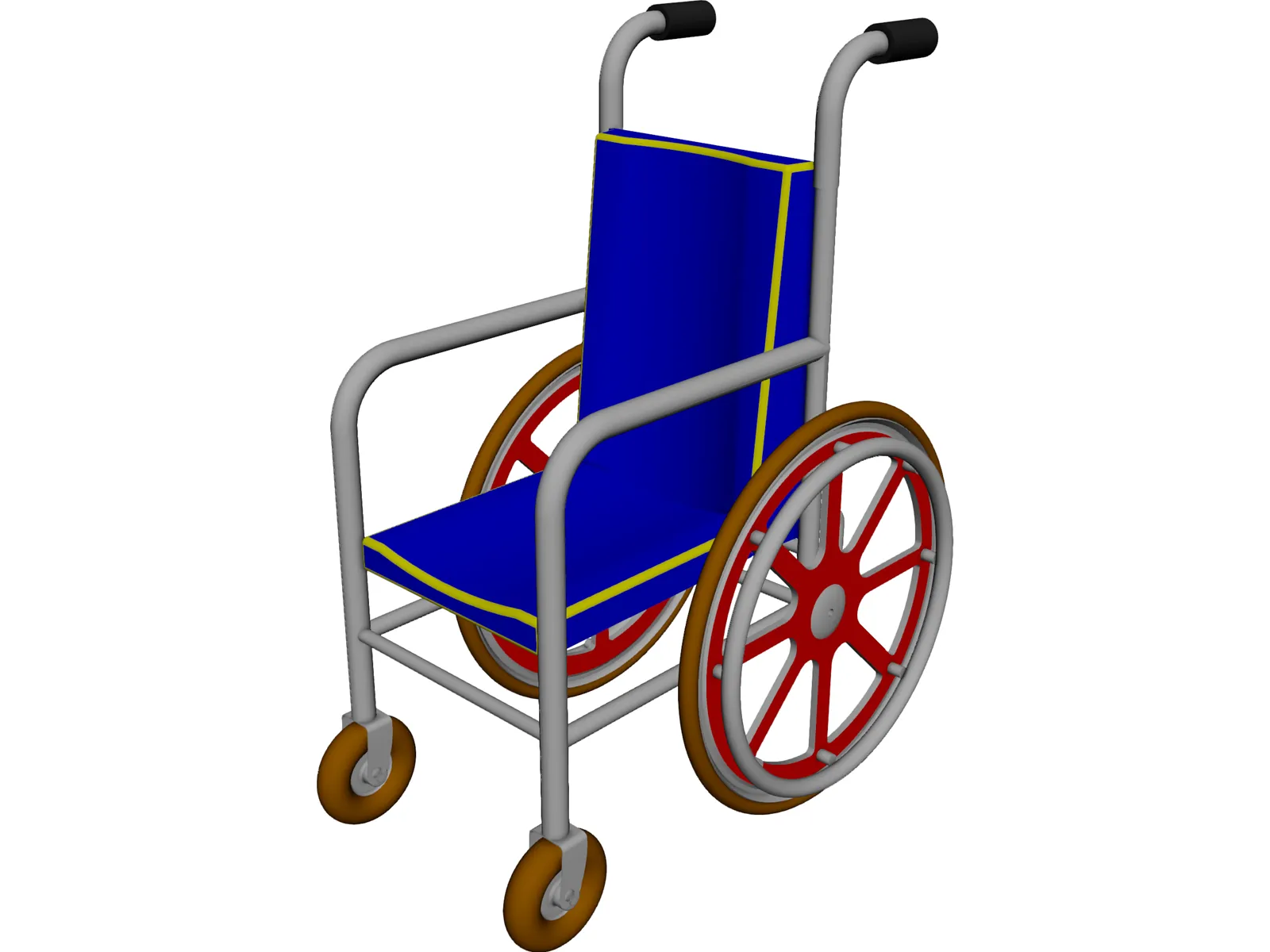 Wheelchair 3D Model main preview