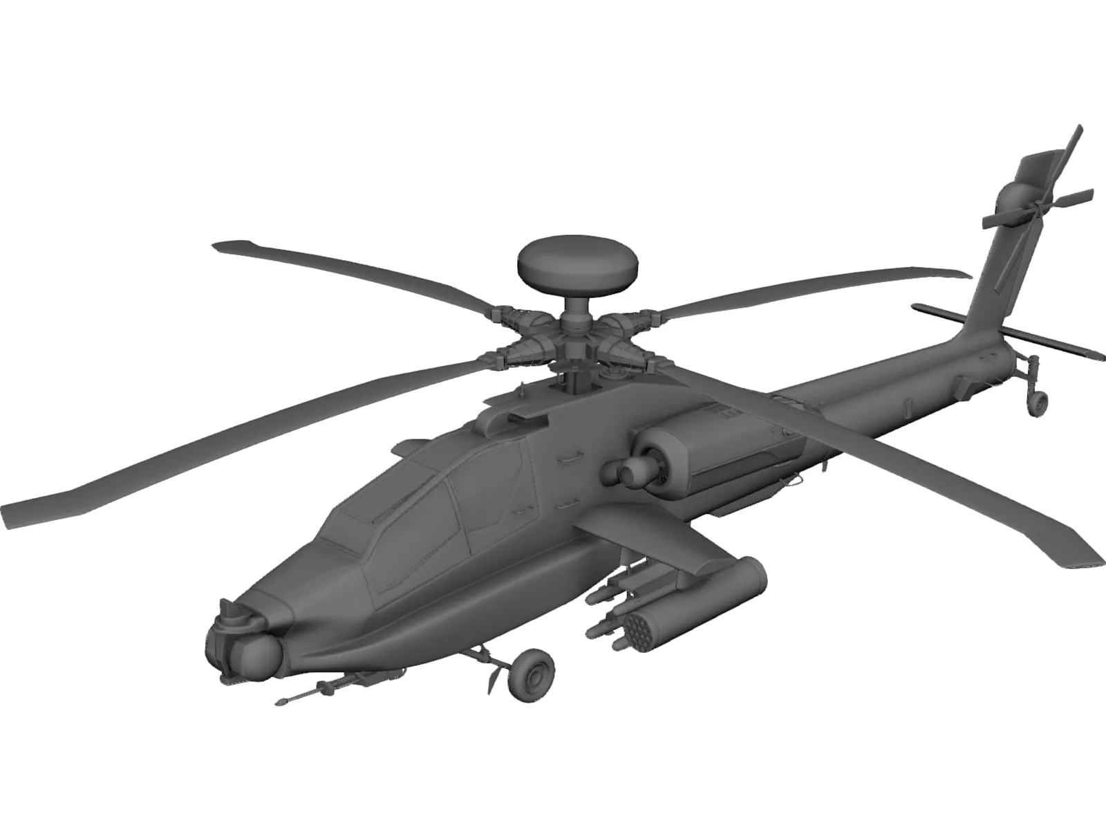 Boeing AH-64 Apache 3D Model main preview