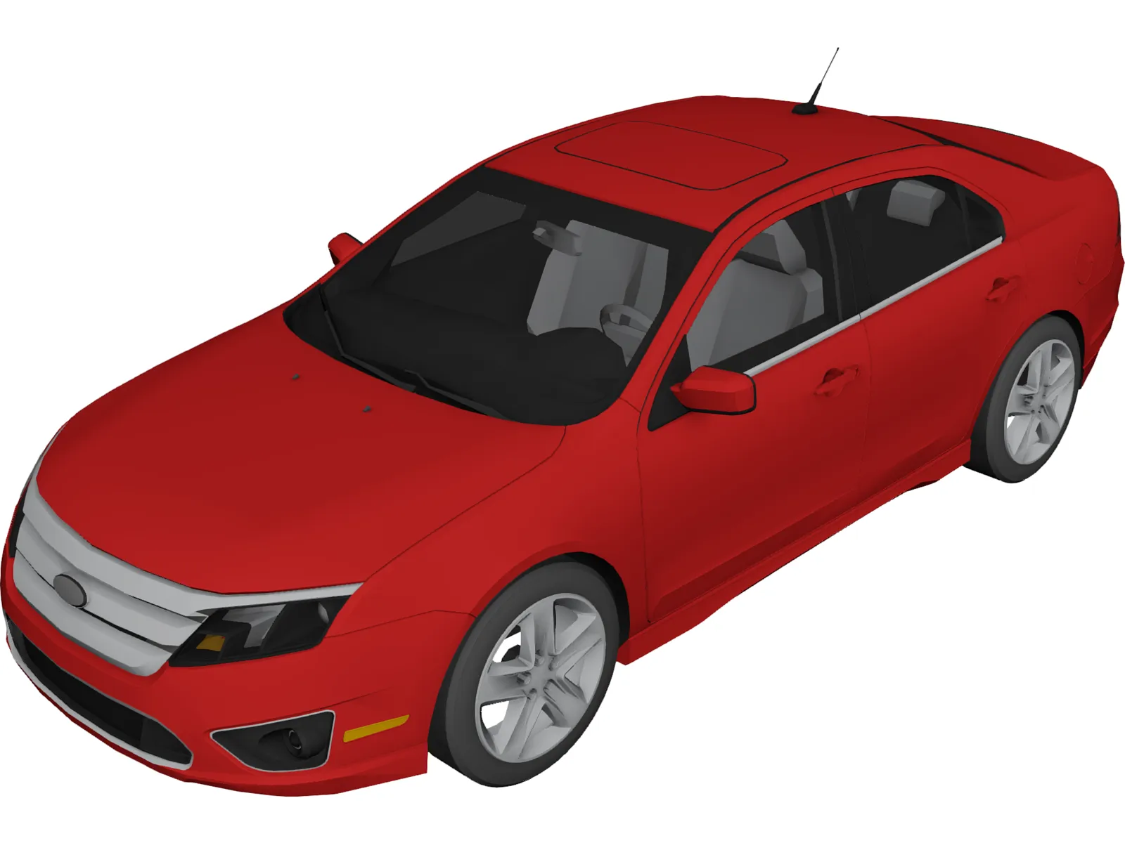Ford Fusion (2010) 3D Model main preview