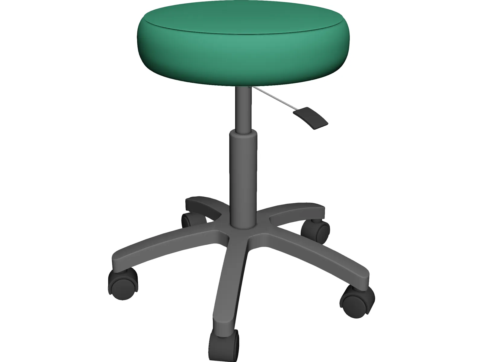 Exam Stool 3D Model main preview