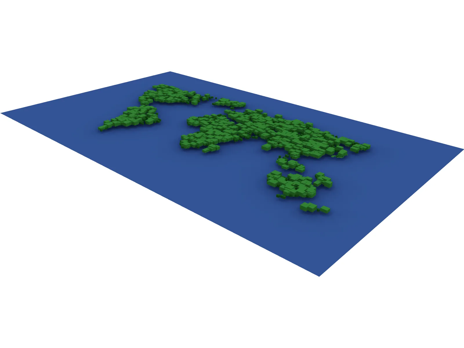 Digital World Map 3D Model main preview