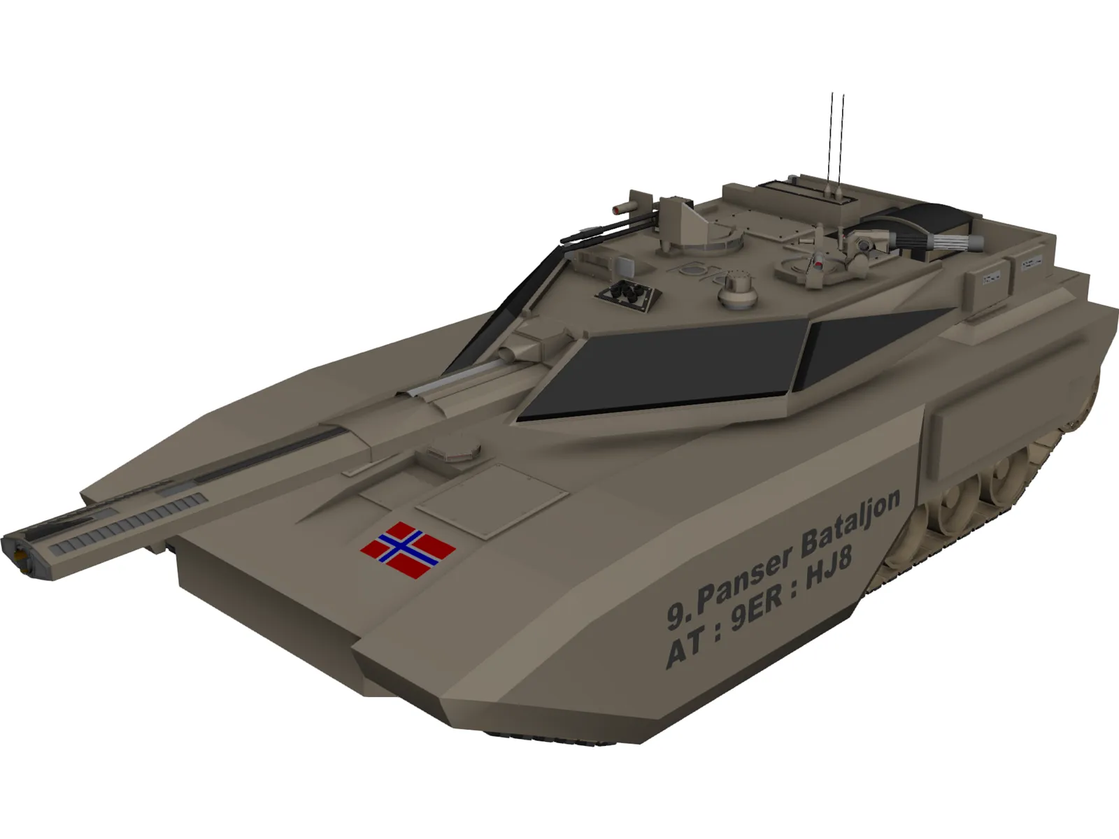 Future Tank 3D Model main preview