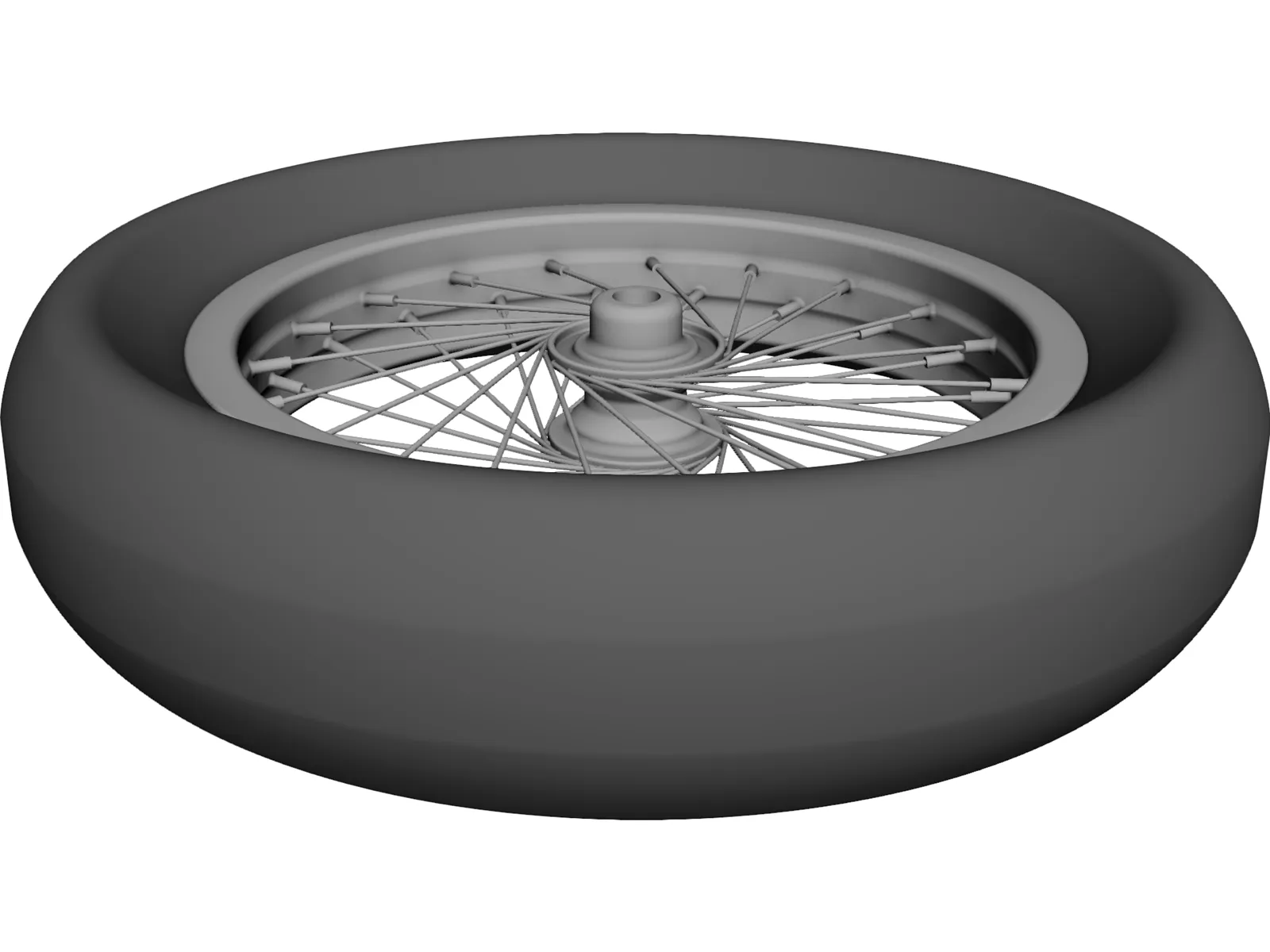 Wheel Rear 20 spoke 3D Model main preview