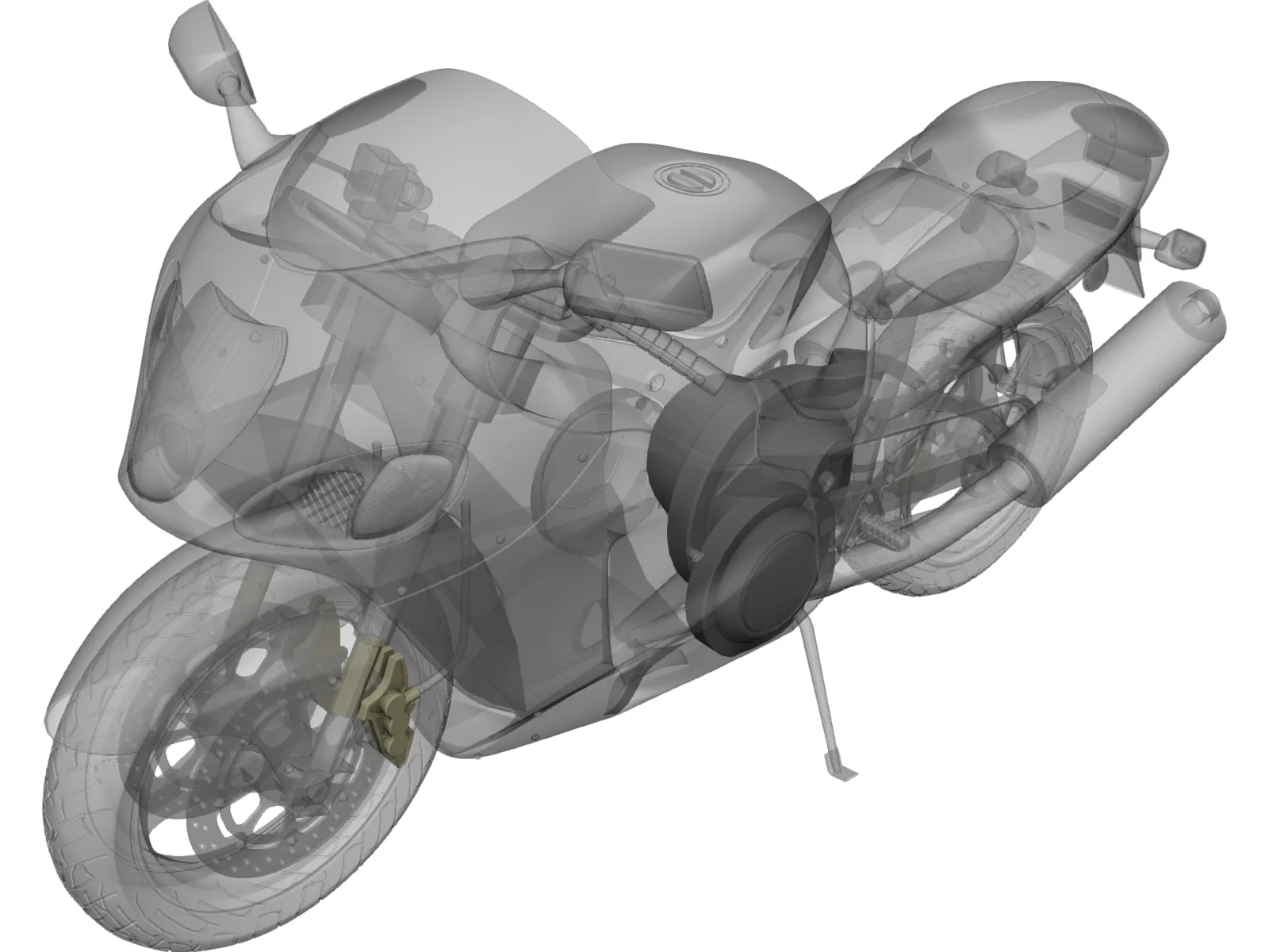 Suzuki Hayabusa 3D Model main preview