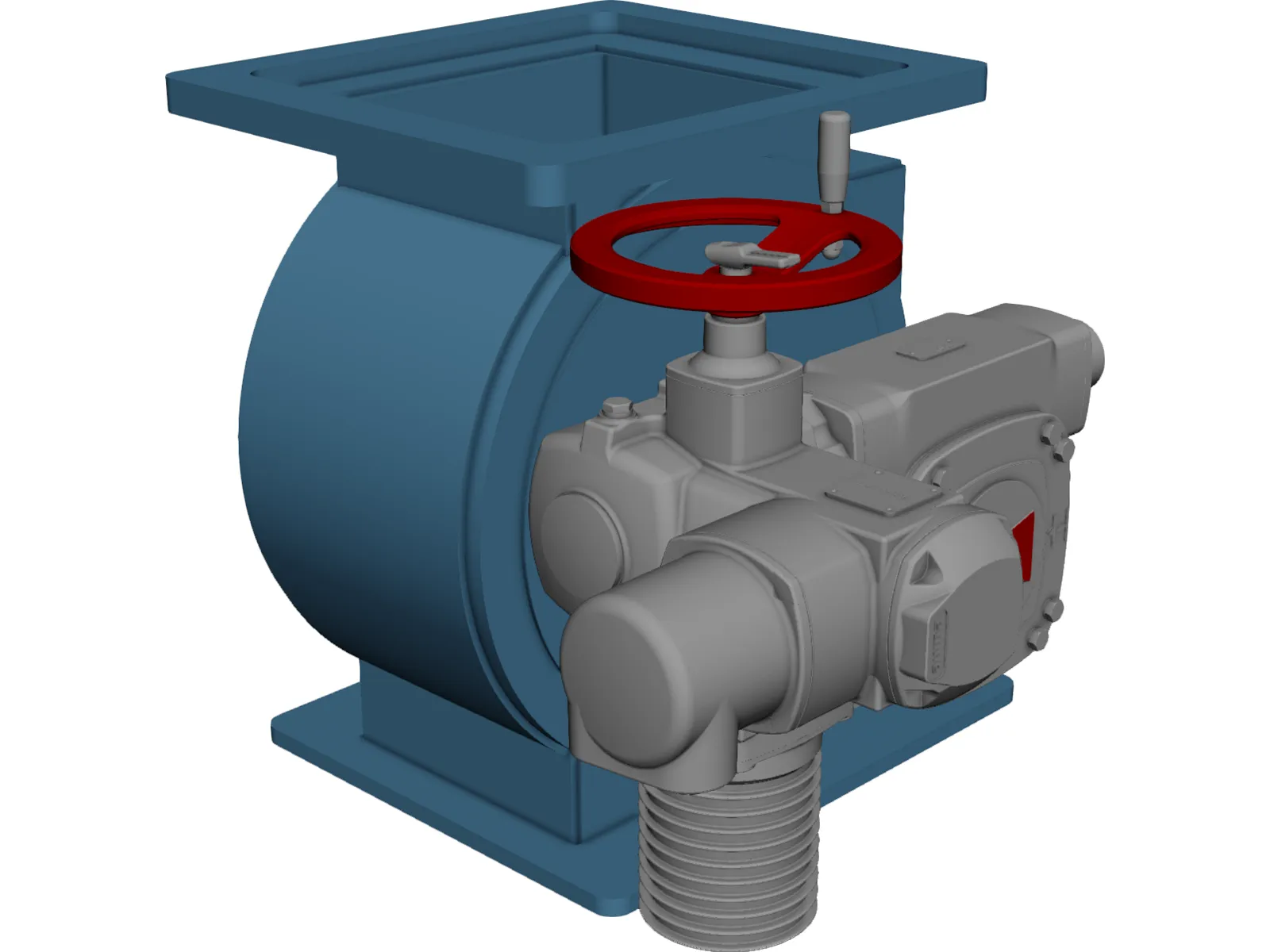 Silo Flow Control Valve 3D Model main preview