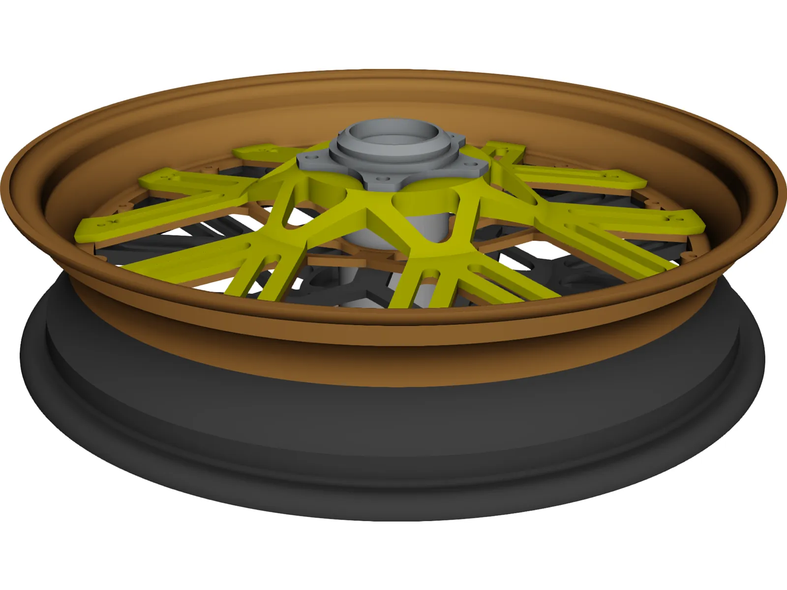 Motorcycle Rim Racing 3D Model main preview