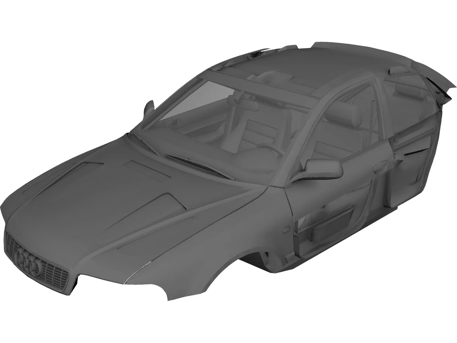 Interior Audi S4 (2000) 3D Model main preview