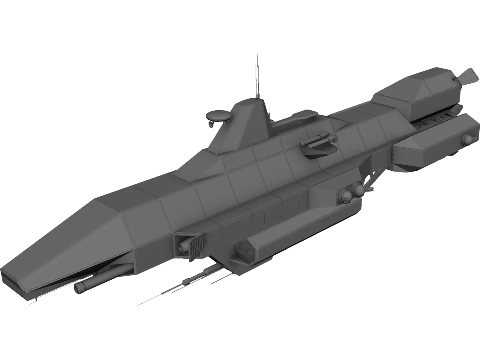 Babylon 5 Earth Force Tempest 3D Model main preview