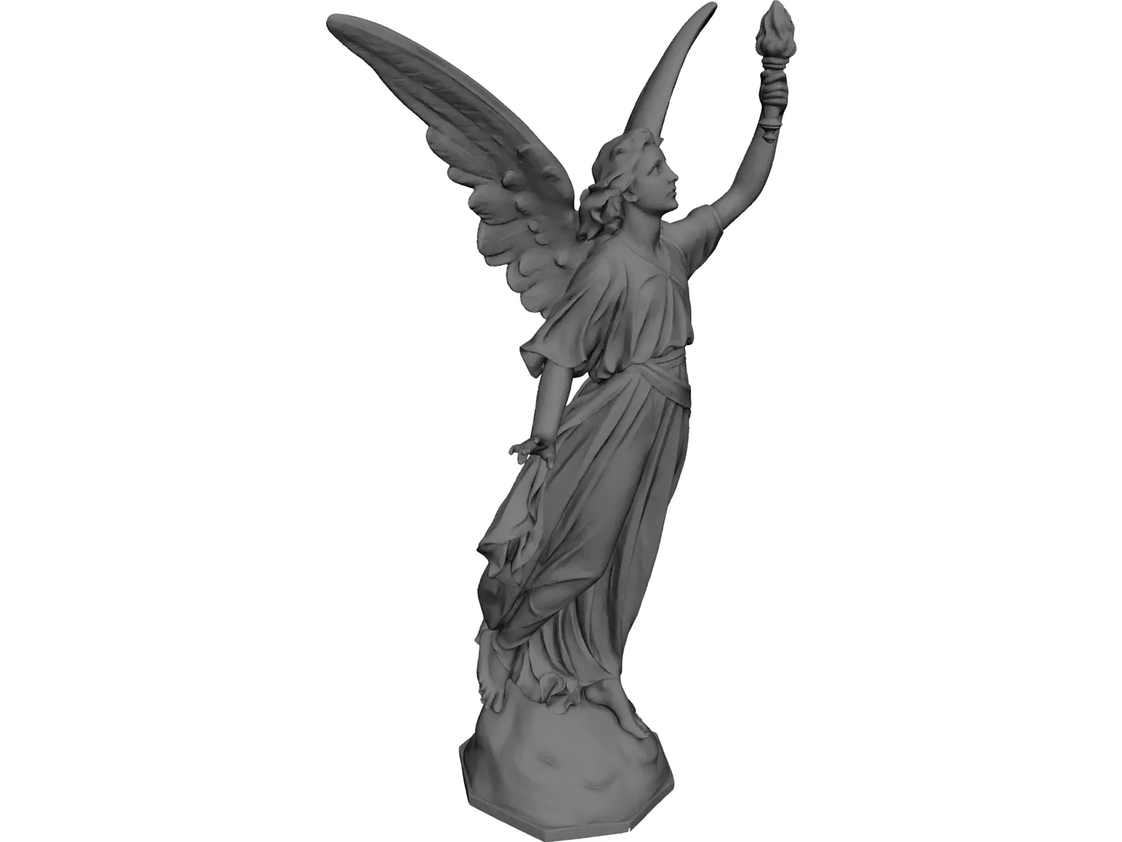 Angel Lucy Classical Statue 3D Model main preview