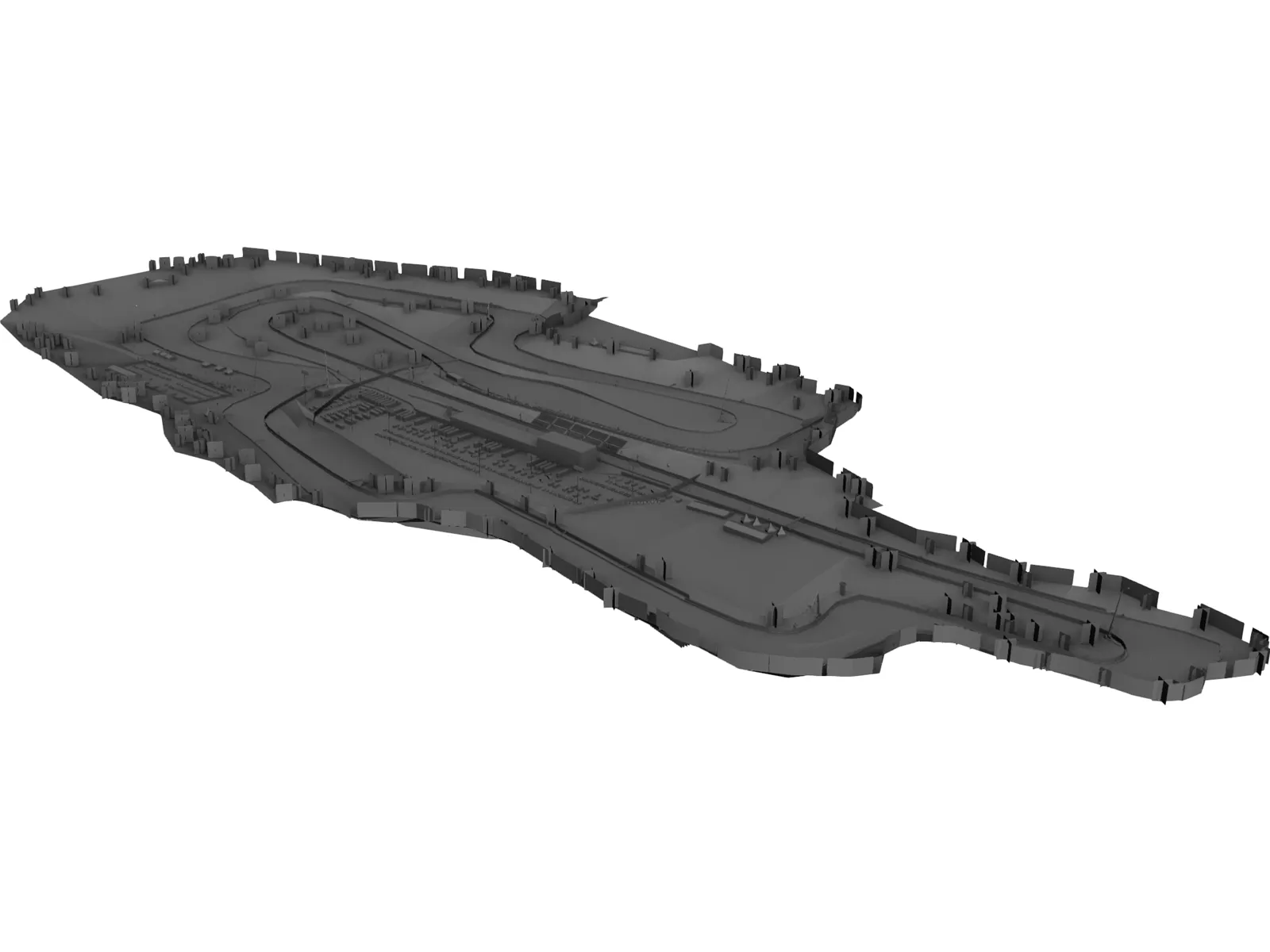 Mugello Racing Circuit 3D Model main preview