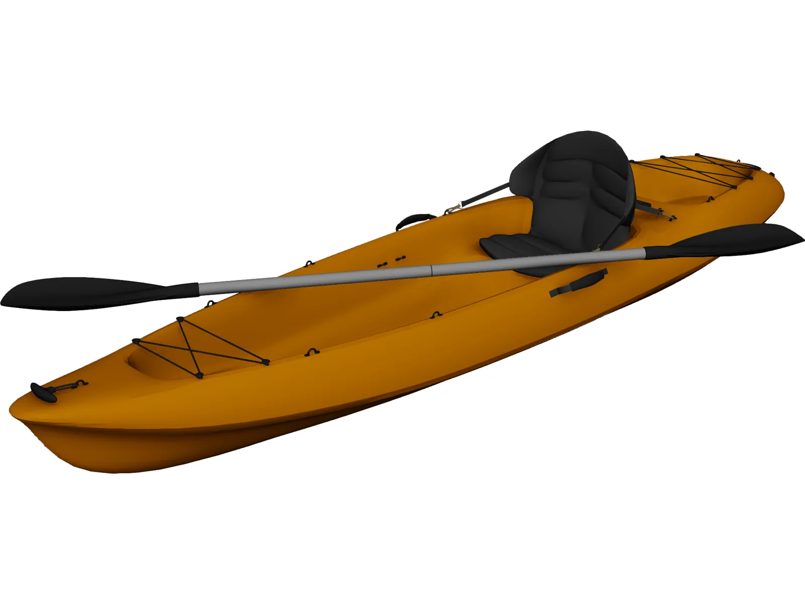Kayak Canoe 3D Model main preview