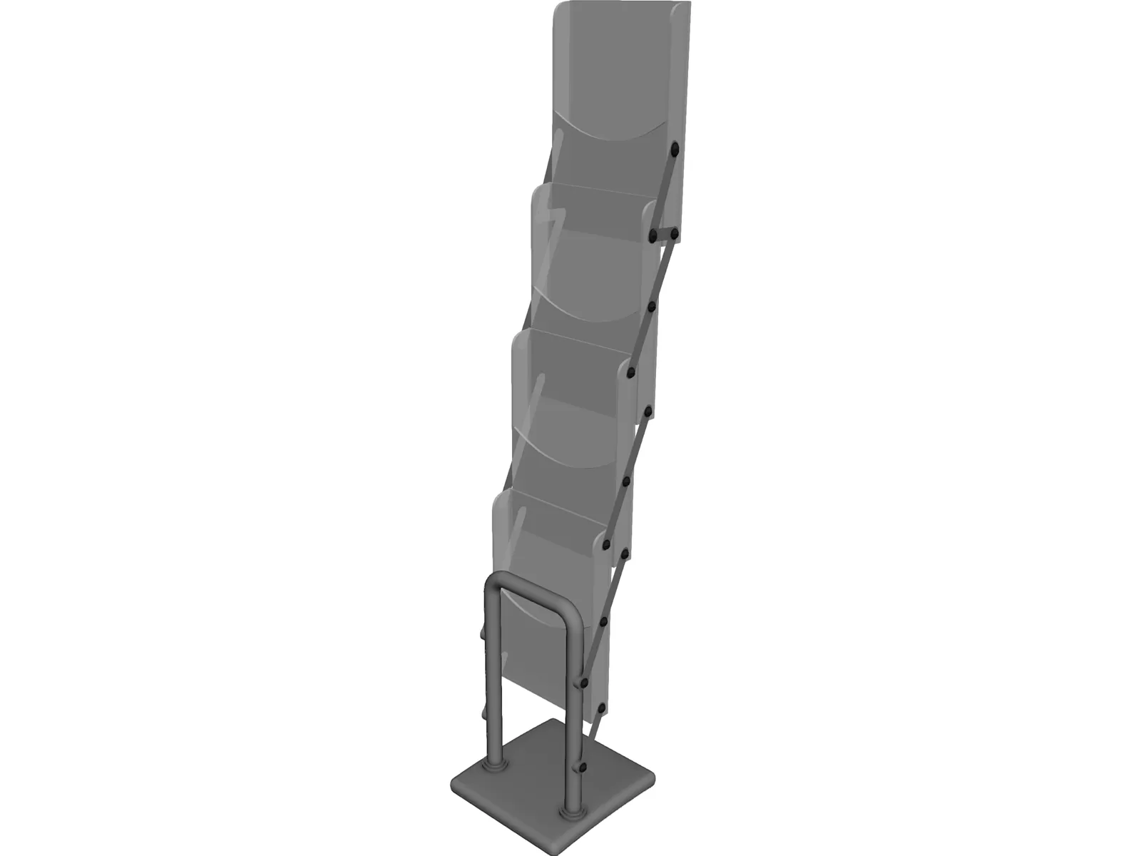 Portable Brochure Display 3D Model main preview