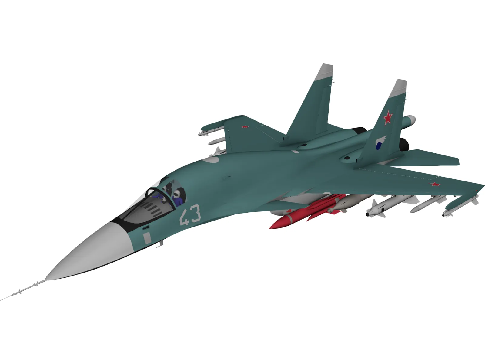 Sukhoi Su-34 Fullback 3D Model main preview
