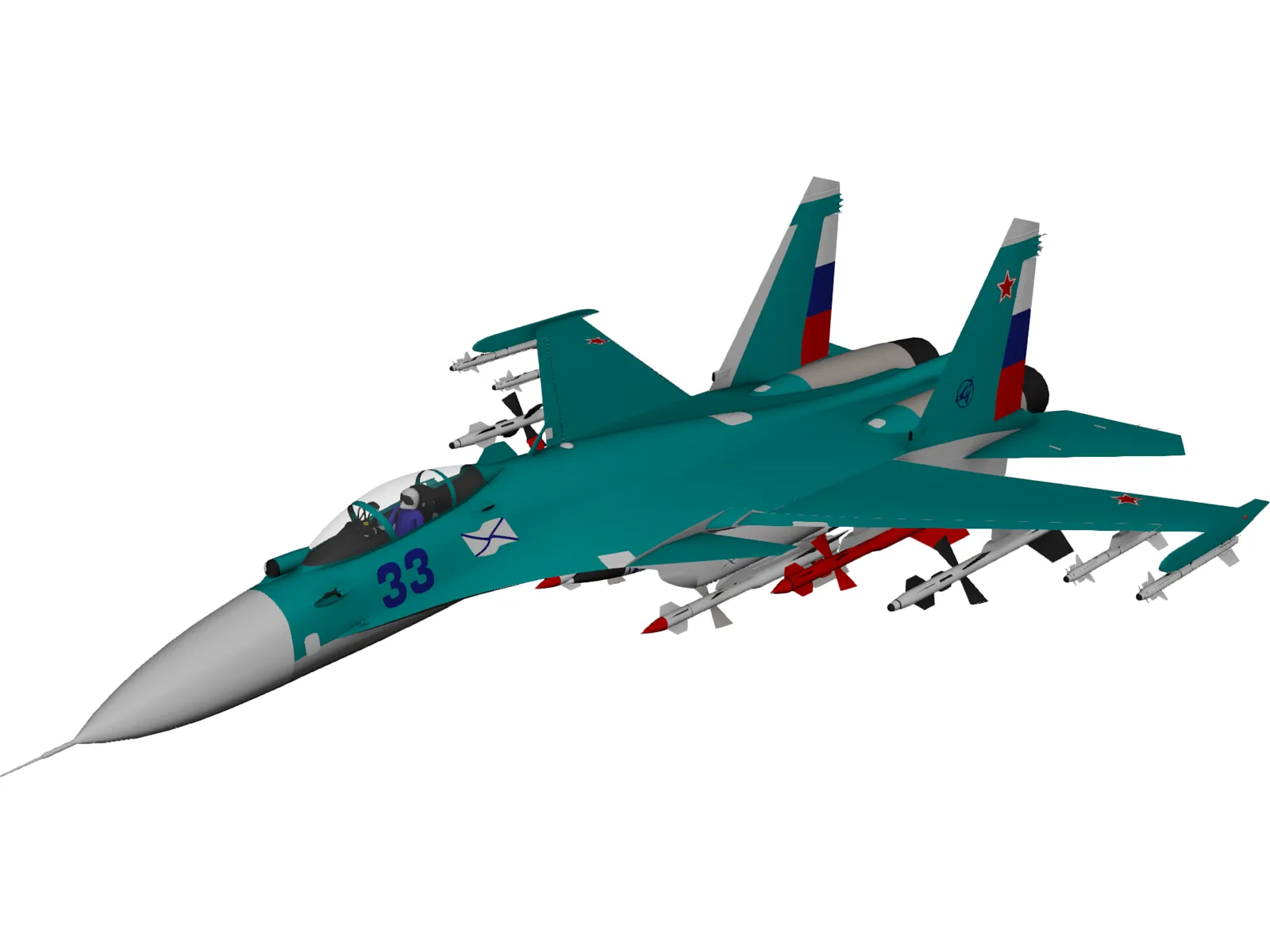 Sukhoi Su-33 Navy Flanker 3D Model main preview
