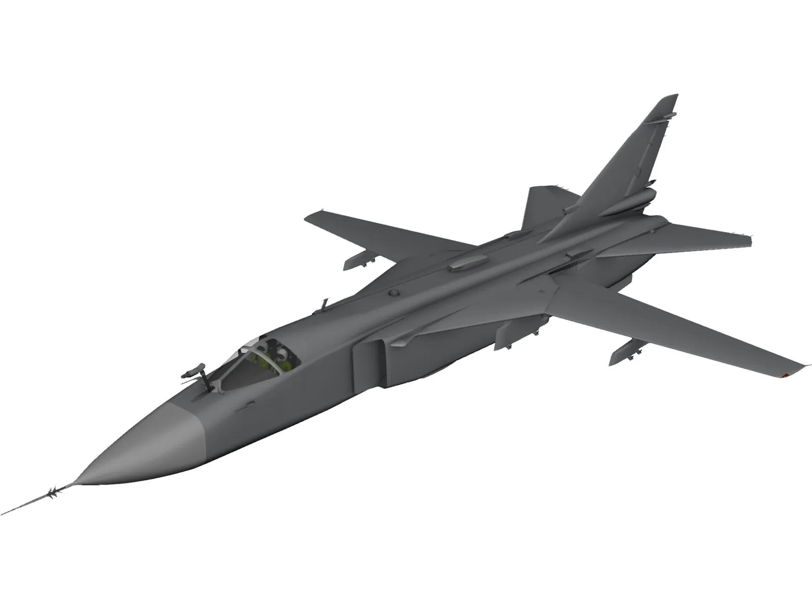 Sukhoi Su-24M Fencer 3D Model main preview