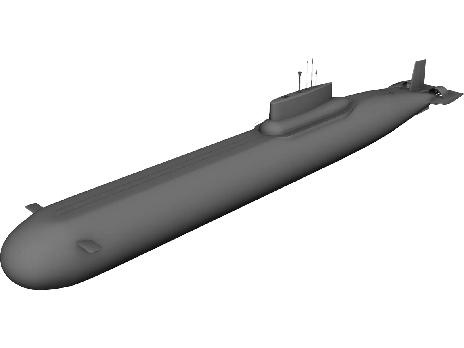 Nuclear Submarine 3D Model main preview