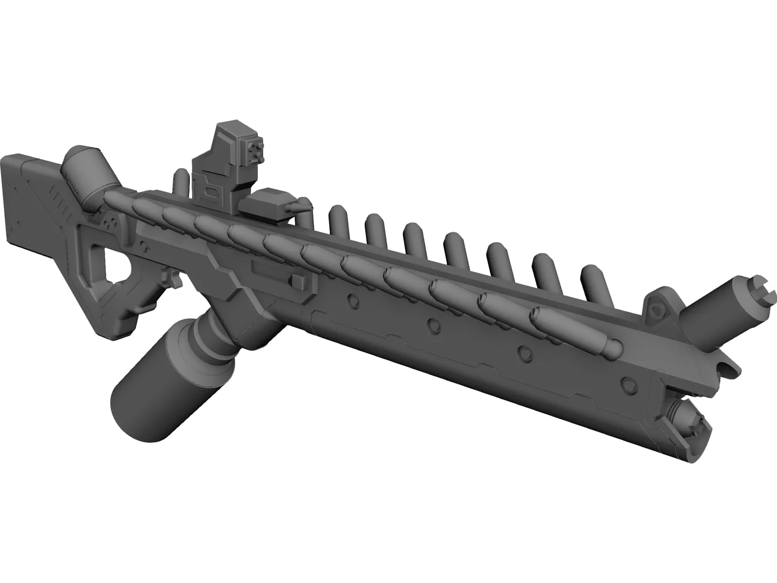District 9 Assault Rifle 3D Model main preview