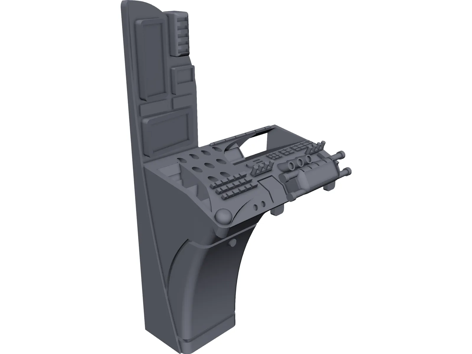 Industrial Train Control Panel 3D Model main preview
