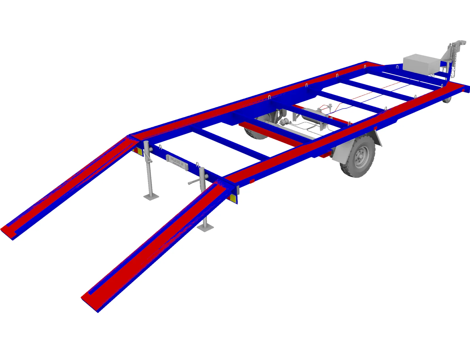 Military Trailer 3D Model main preview