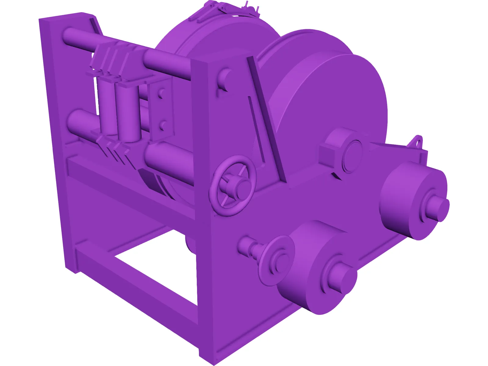 Tug Boat Towing Winch 3D Model main preview