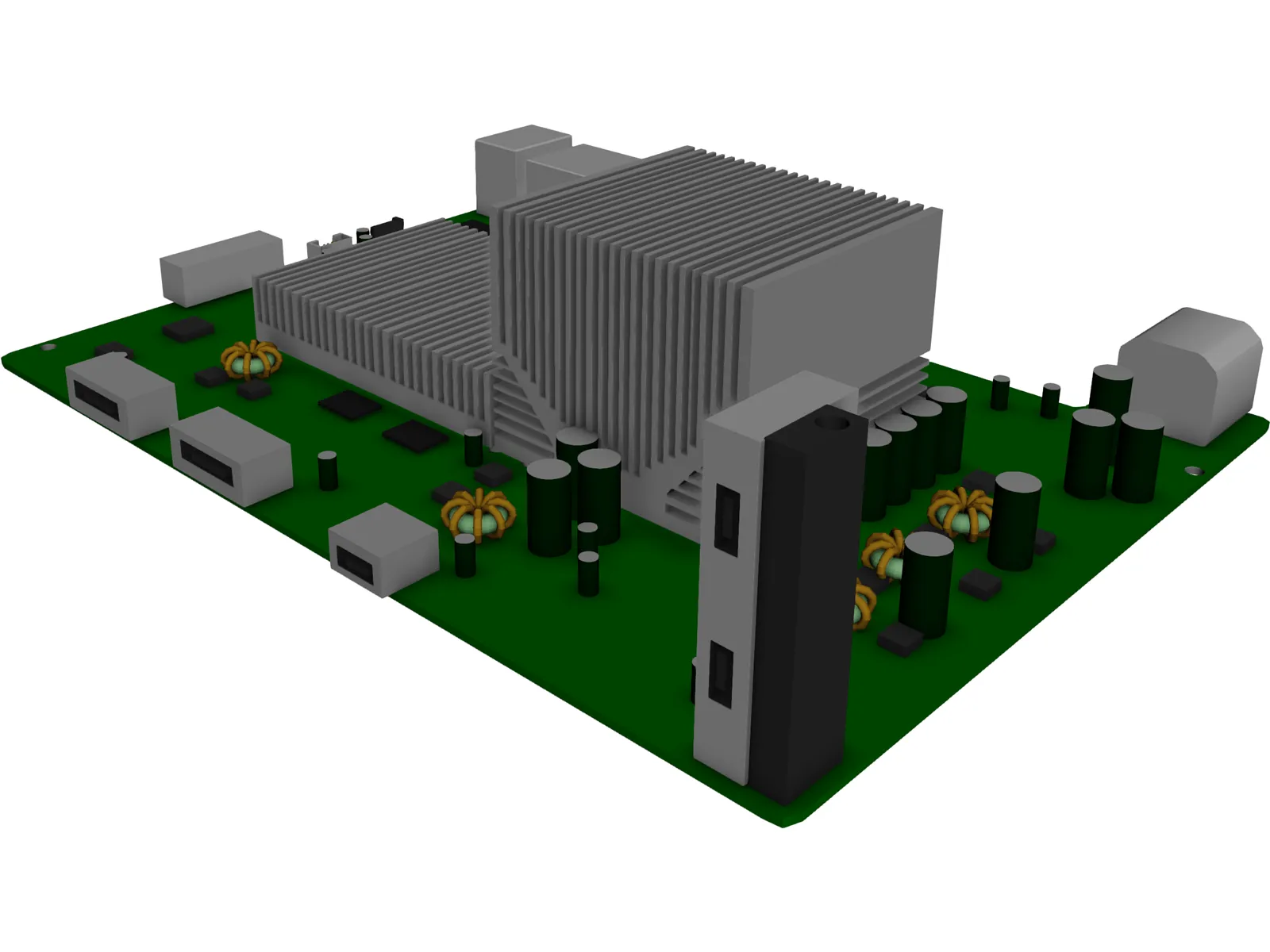 Xbox 360 Jasper Motherboard 3D Model main preview