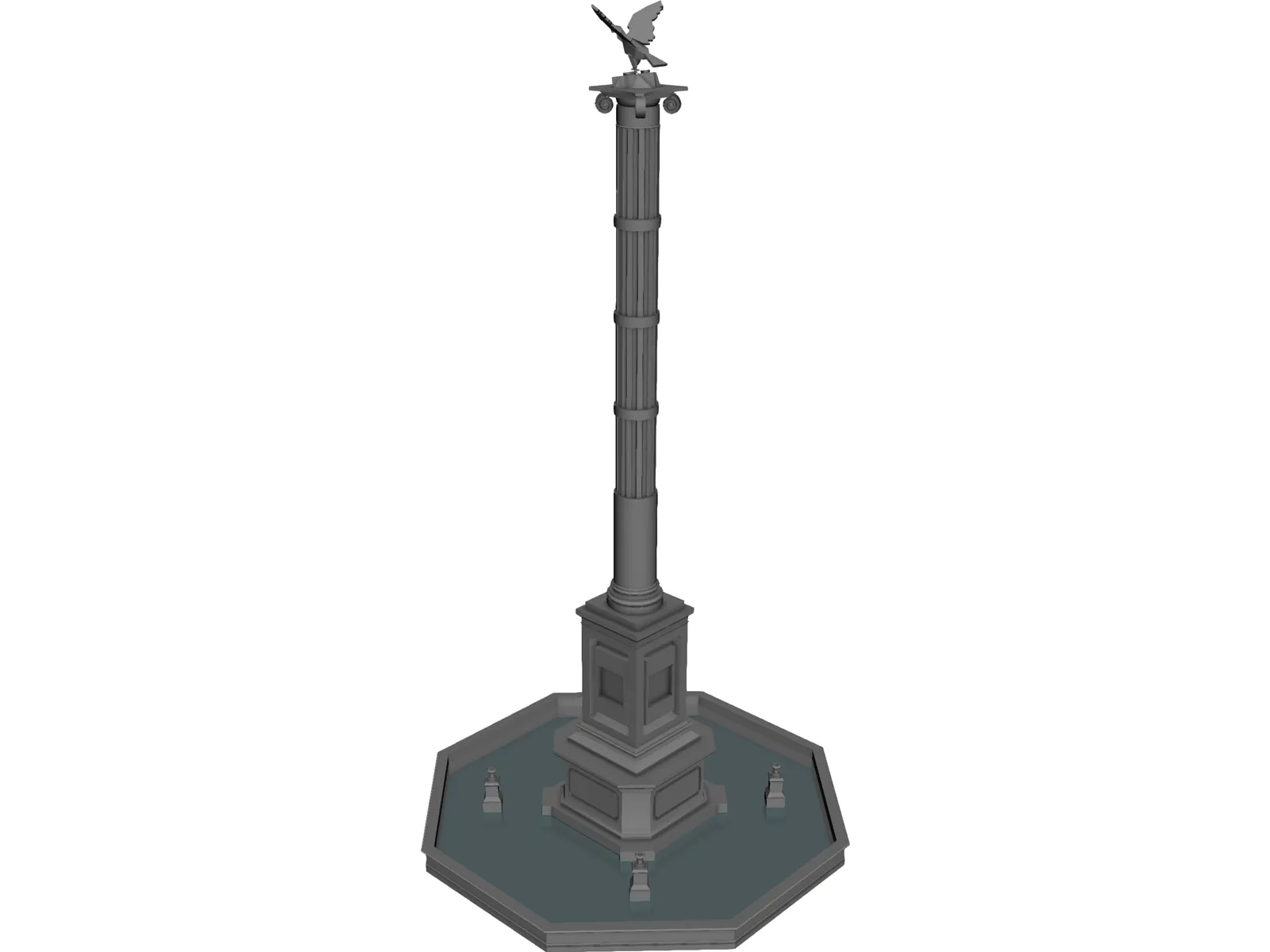 Eagle Monument 3D Model main preview