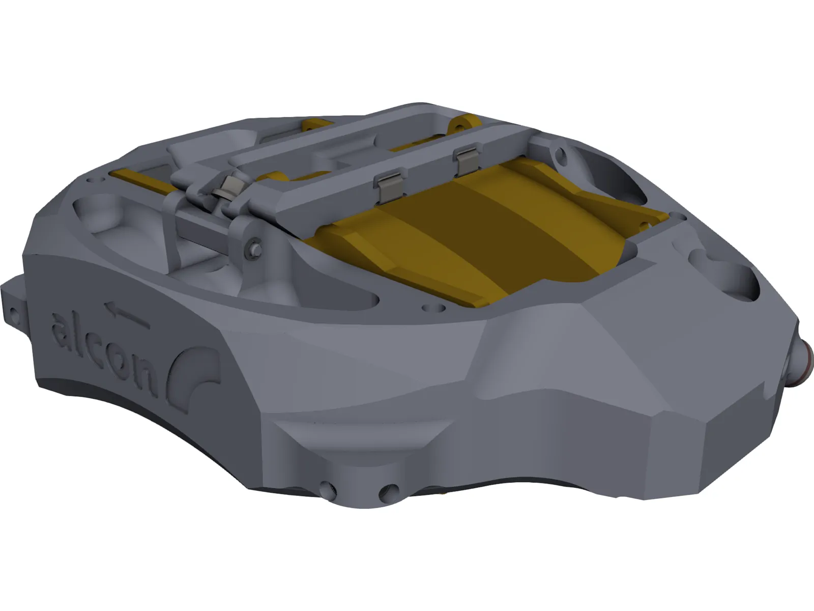 Brake Caliper Alcon GT 3D Model main preview