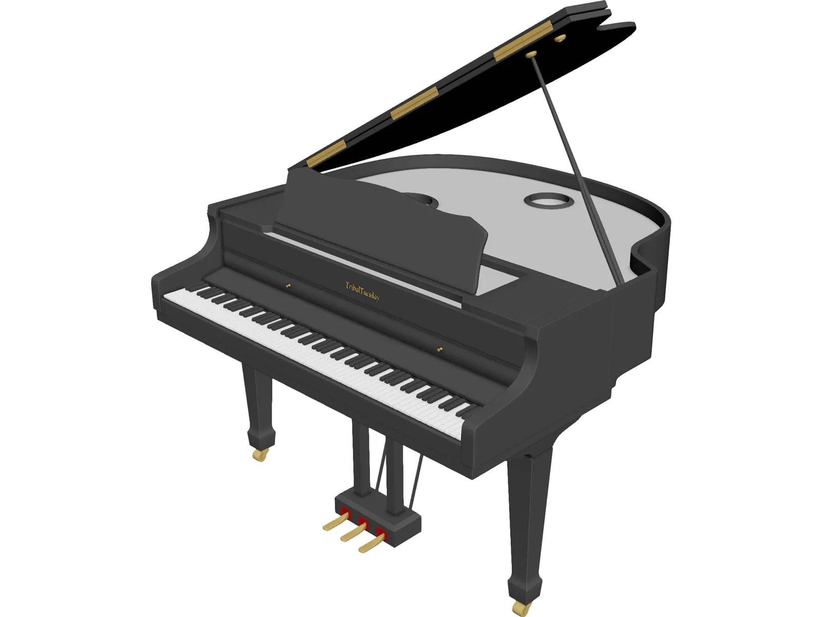 Piano 3D Model main preview
