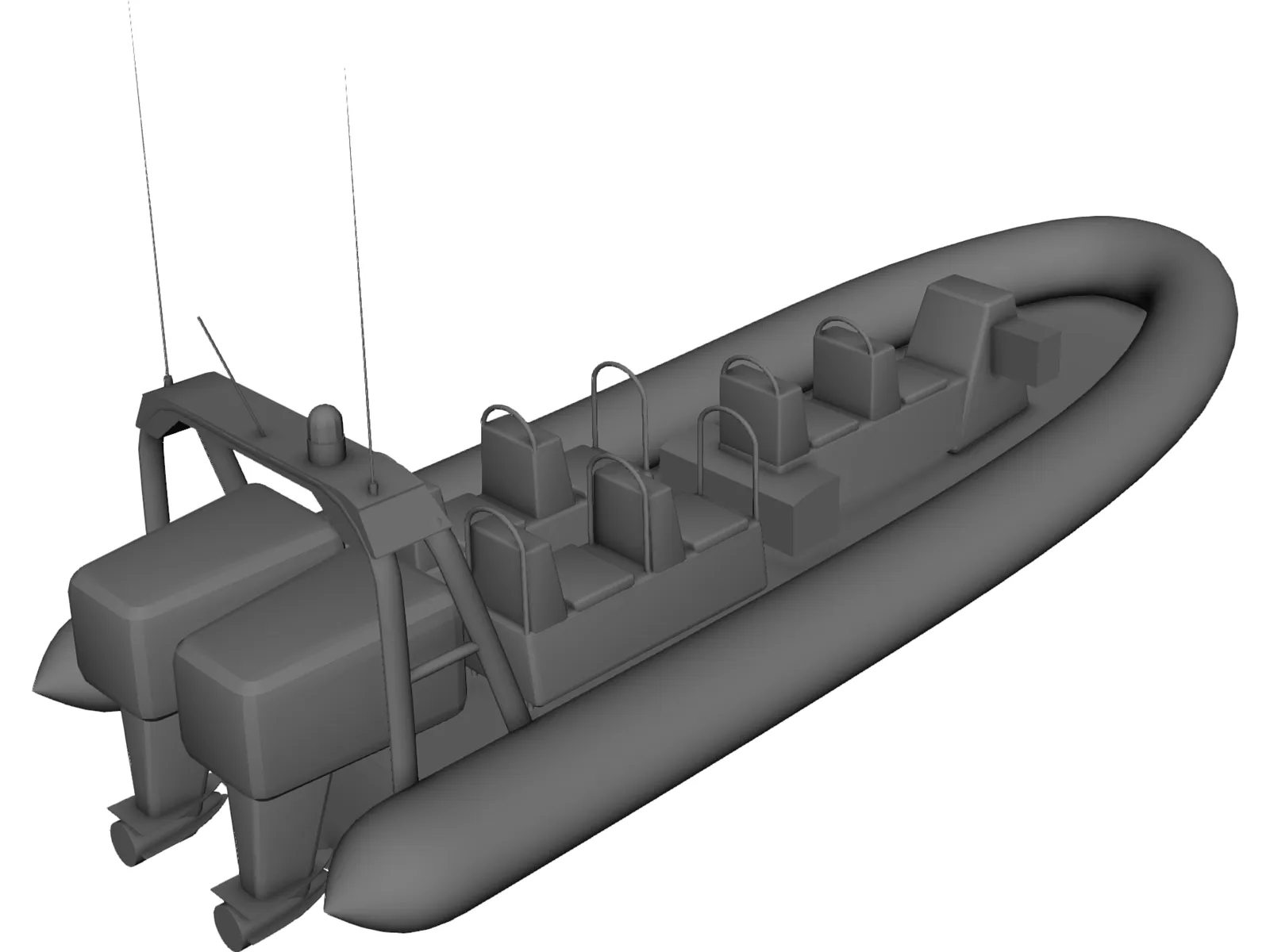 RHIB 3D Model main preview