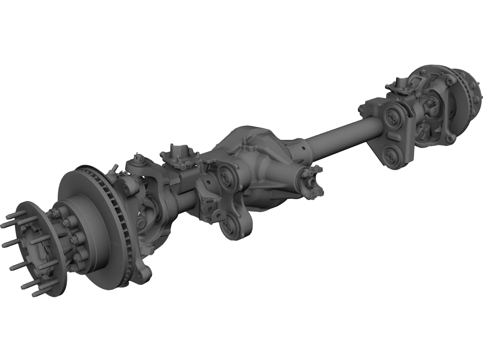 Front Axle F550 3D Model main preview