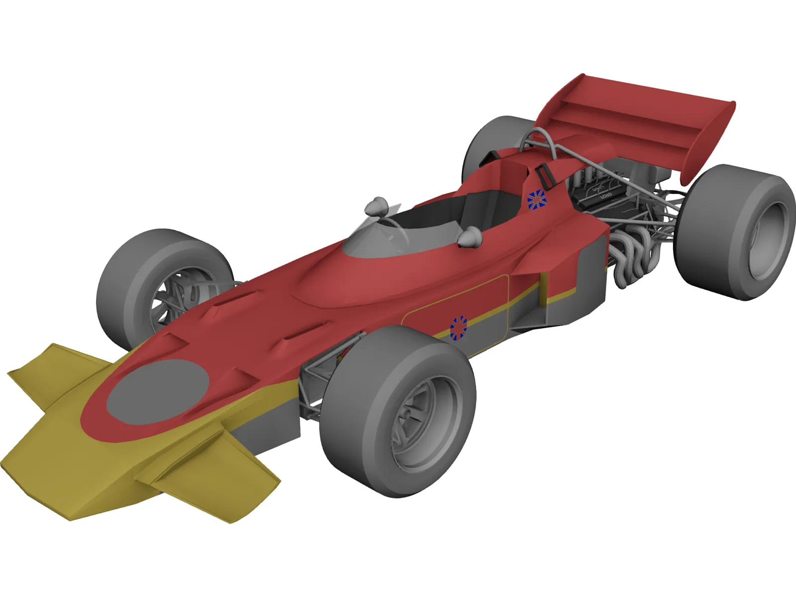 Lotus 72C F1 Car 3D Model main preview