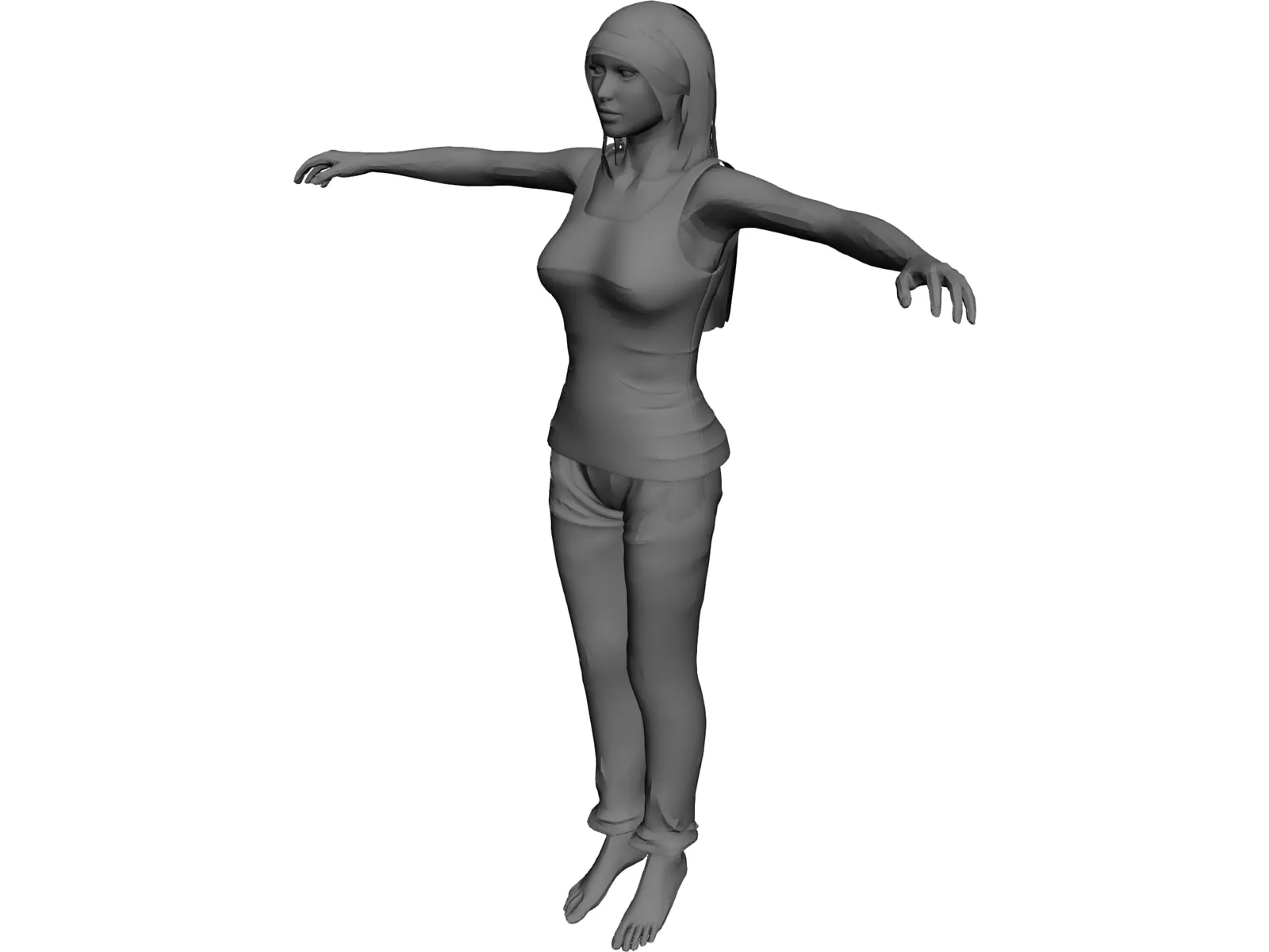 Female 3D Model main preview