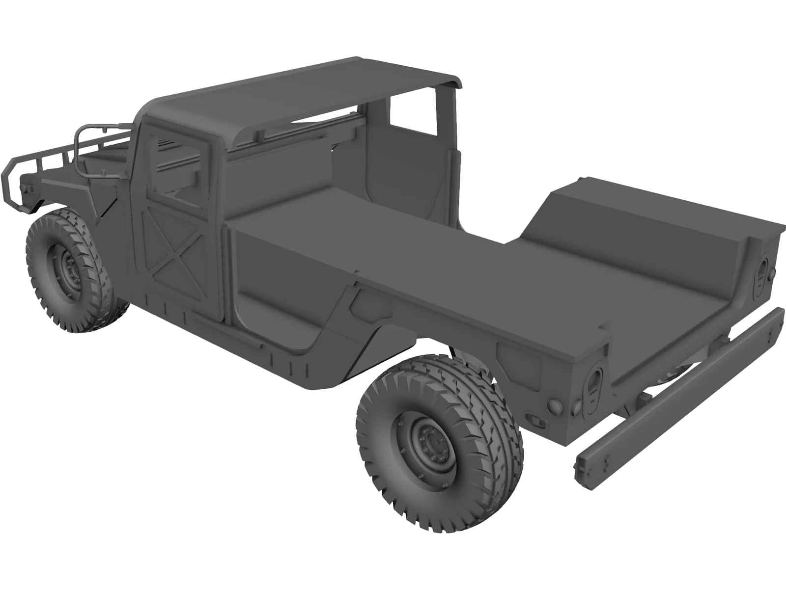 Hummer H2 3D Model main preview